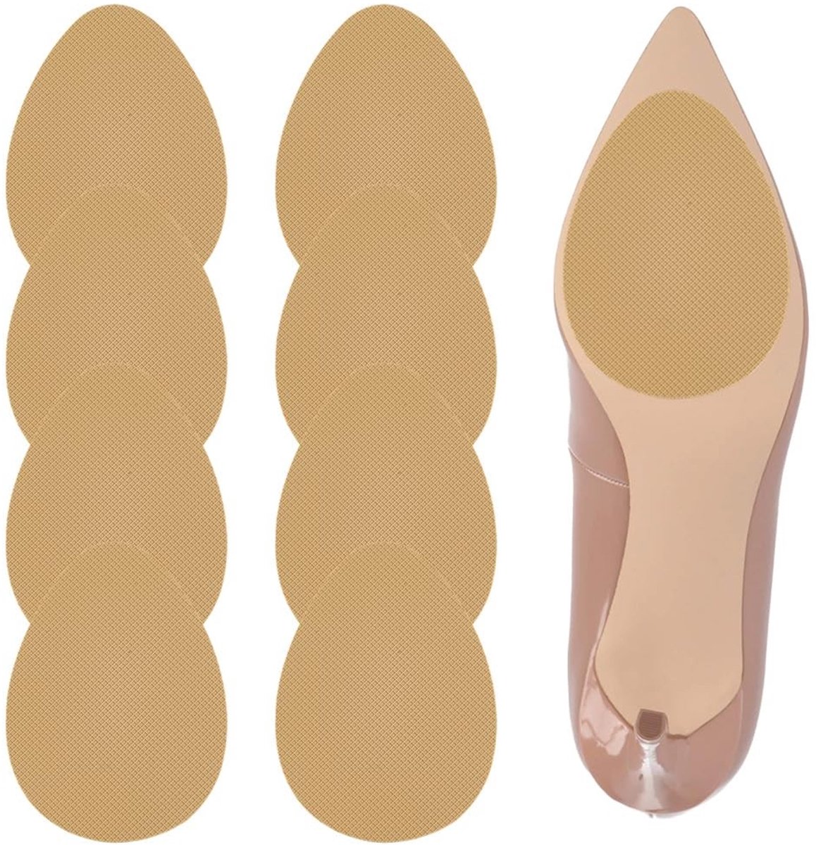 Dailygoods- Antislip Zool - 8 Stuks - Siliconen Schoen Zool Beschermers - Snijbare Kussens - Veiligheid Grip Pads - Duurzaam en Comfortabel - Schoenpads