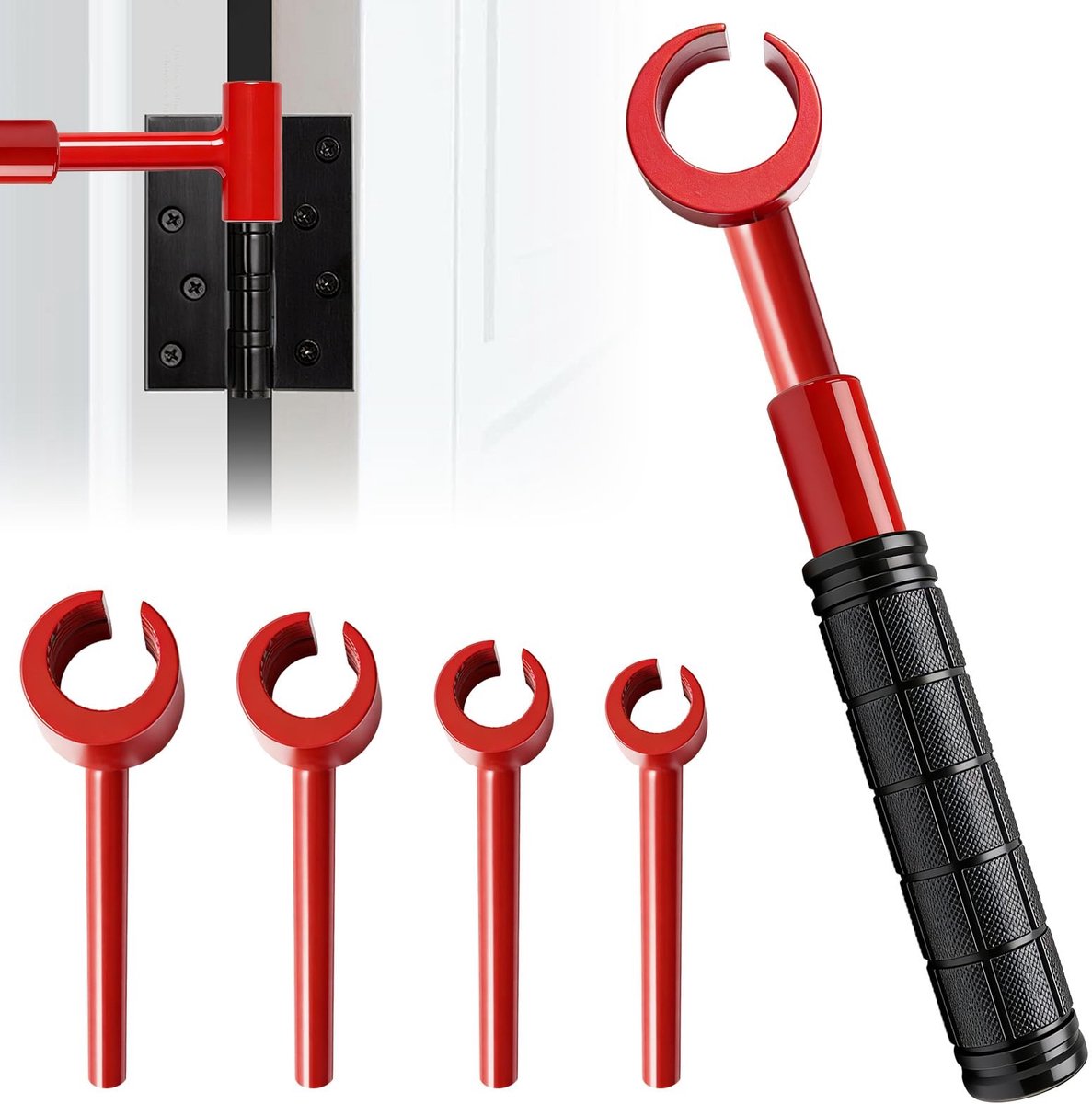 Dailygoods- Deurscharnier Instelgereedschap - 4-in-1 Scharnierspleet Instelsleutel - Hoogwaardig Staal - Voor Deur/Kastuitlijning - Diverse Sleutelmaten - Betrouwbaar bij Veelvuldig Gebruik