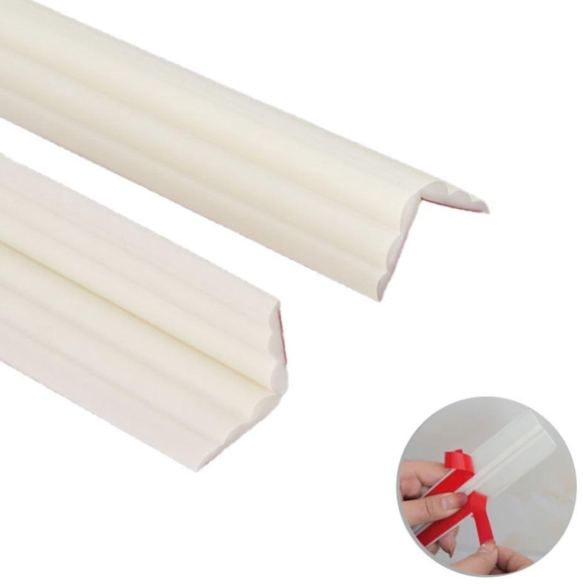 Dailygoods - Flexibele randband - Zelfklevend - Bescherming voor meubels - 3 meter - Vloertransitie tape - Geschikt voor badkamer en keuken - 20mm breed