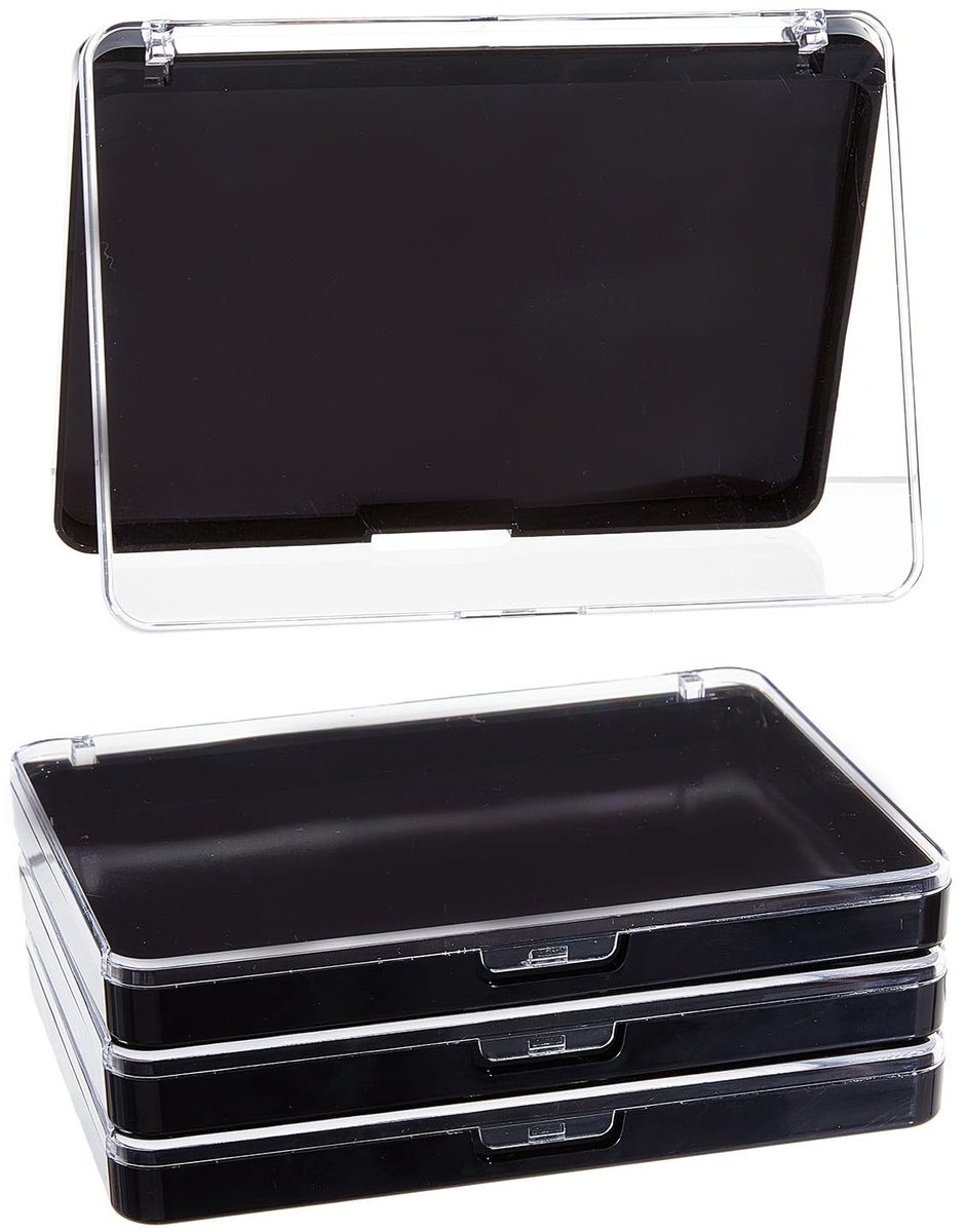 ZEYNOMAX- Make-up Palettes - 3 Stuks - Transparante Deksel - DIY Oogschaduw Palet - Reizen - Capaciteit 140 x 100 x 15 mm - Oogschaduwpalet