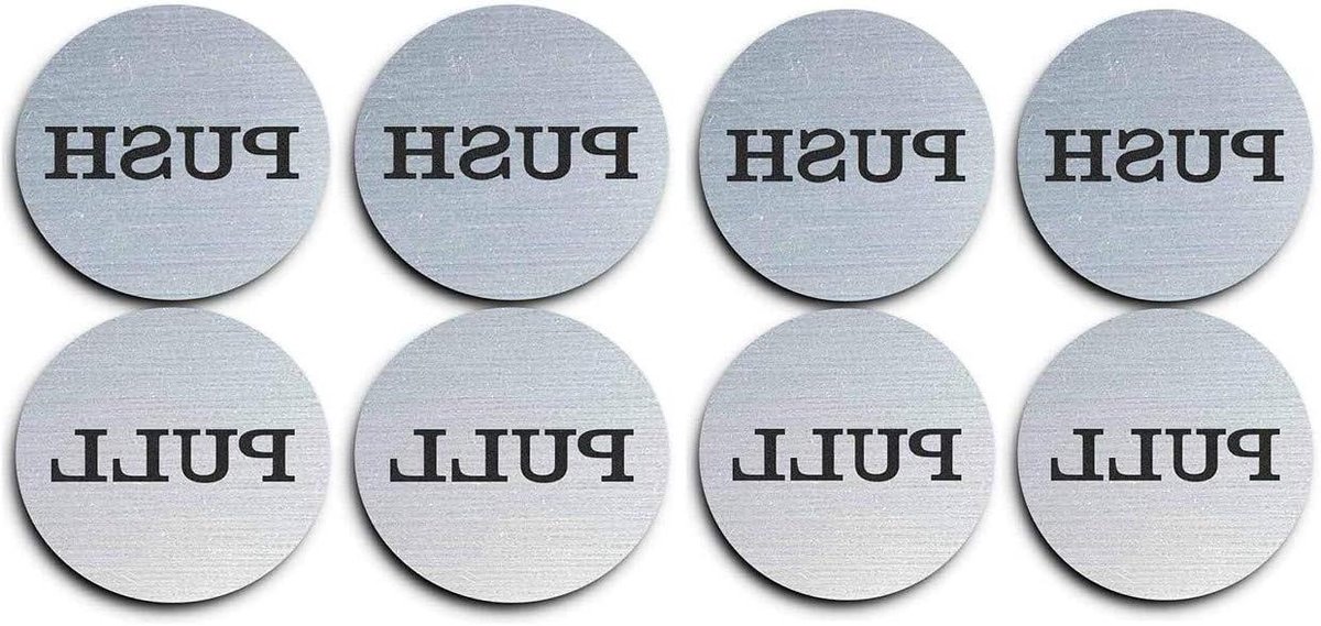 Deurborden - Duw Trek - Deur Gebruik - Roestvrij Staal - 4 Stuks - Zilver