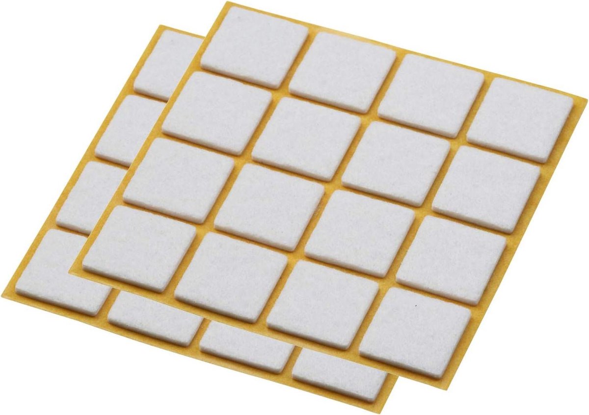 Viltglijders - Meubelbeschermers - Meubels Verplaatsen - Zelfklevend - 32x32 mm 30 Stuks - Wit
