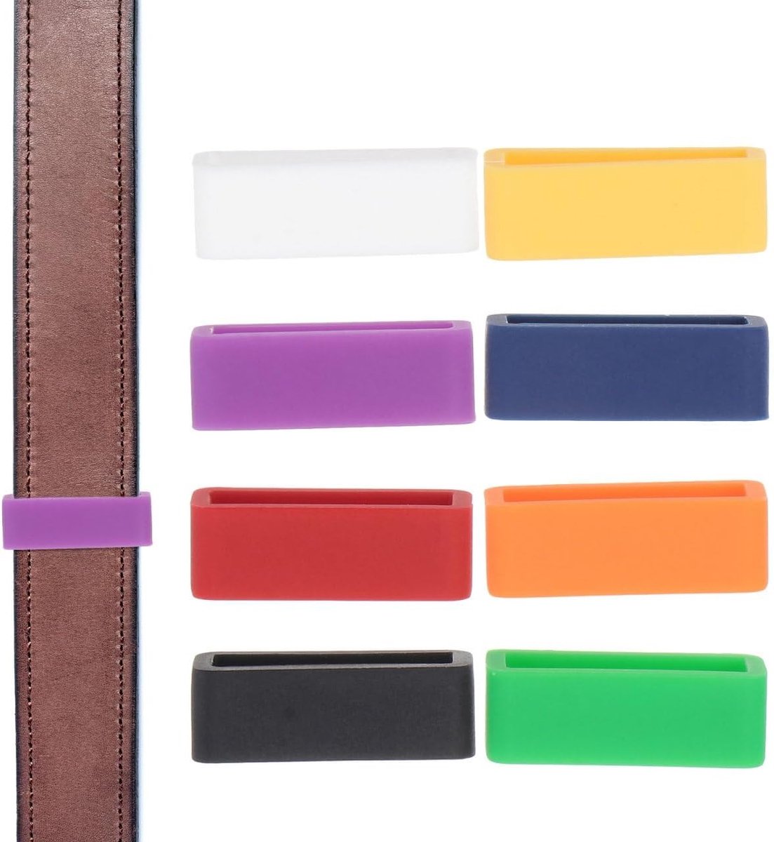Verstelbare Siliconen Horlogeband met 8 Stuks, 12 mm, Vervangingsringen en Bevestigingslussen voor Horloges, Comfortabele en Duurzame Bandjes