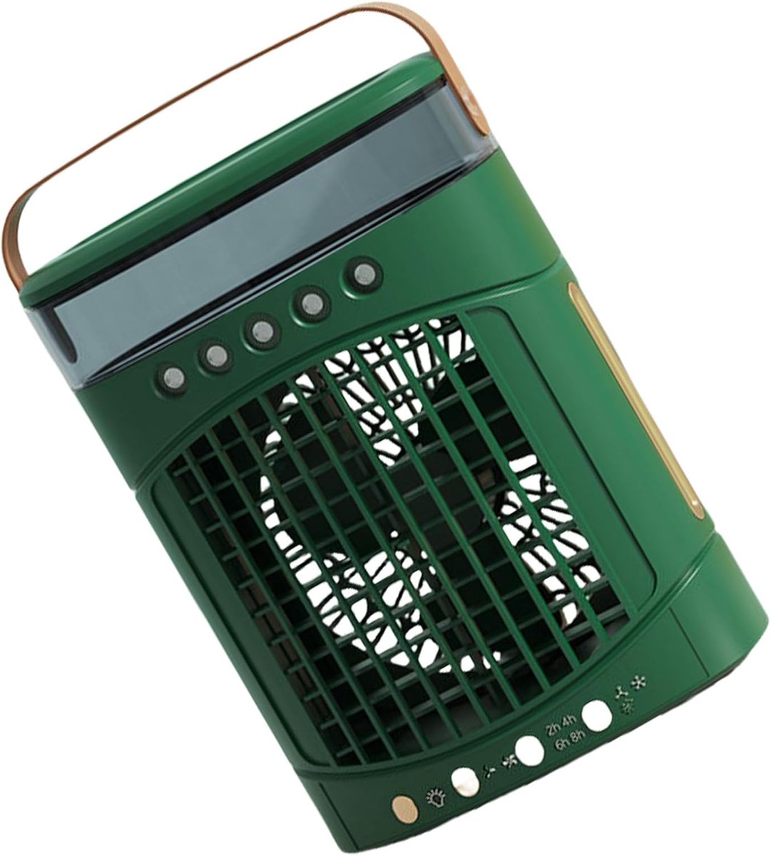 Bladloze ventilator met nevelreservoir, draagbare airco met verstelbare snelheid en 7-kleurig nachtlampje geschikt voor de slaapkamer