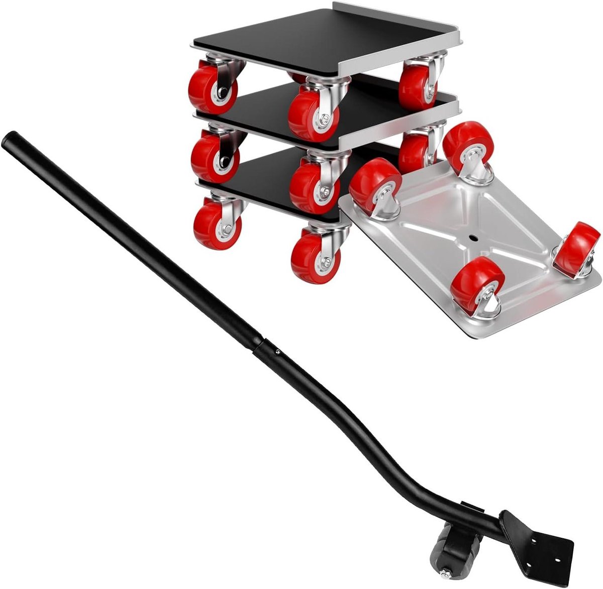 Meubeltransportwielset - Meubelrollers - Meubels Verplaatsen - Beschermt Vloeren - 1 Stuk - Zwart