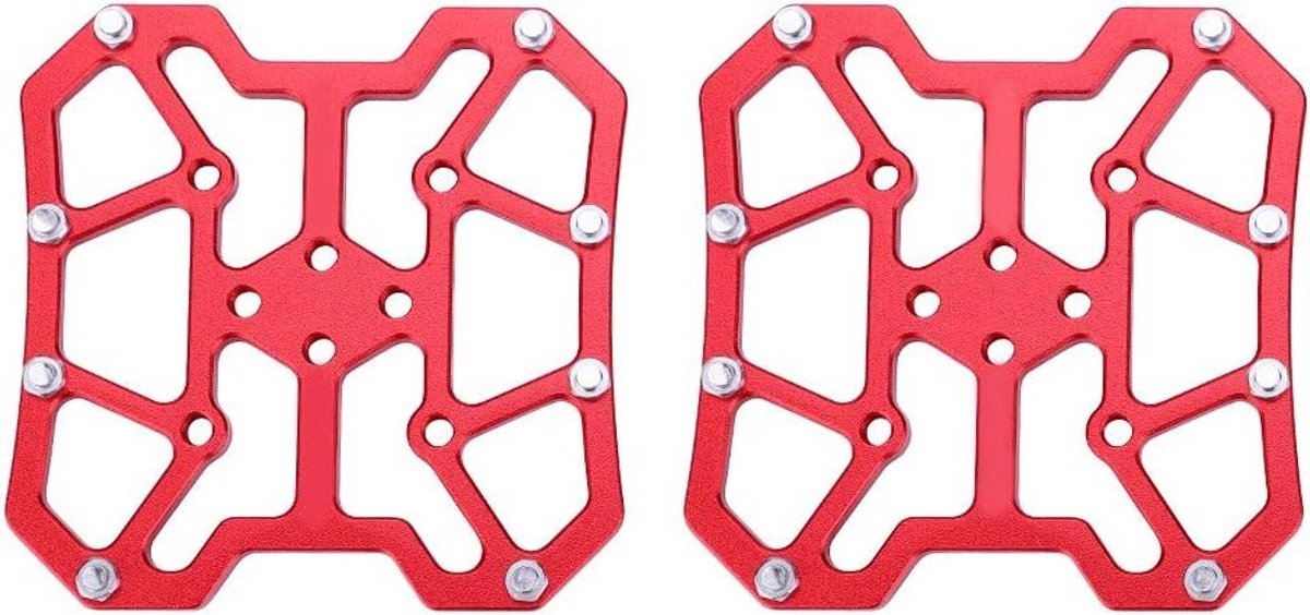 Allecto Plus - Fiets Pedaal Adapter Aluminium 1 Paar - Clipless Pedaal Platform Adapters voor SPD - Rood