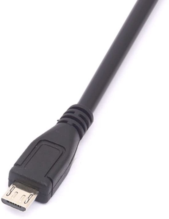 Micro B Splitter Kabel - Y Adapter - Externe Schijf Voeden - Dubbele USB A Input - 80 cm - Zwart — afbeelding 4