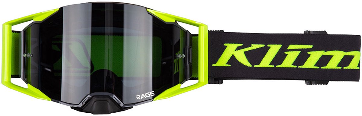 KLIM Rage Off-Road Goggle Asphalt Hi-Vis Dark Smoke Lens -