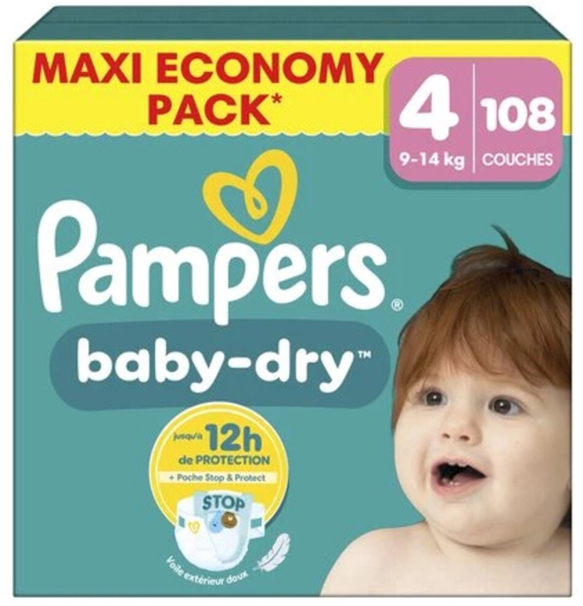 Pampers Baby Dry Luiers Maat 4 (9-14kg) 108 stuks