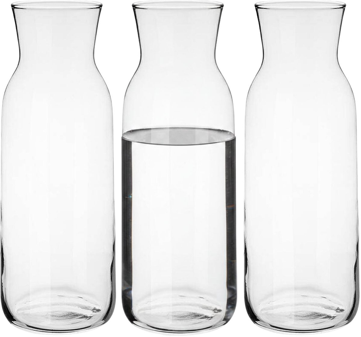 Glasmark Waterkan - 3x - 1L - glas - waterkaraf - schenkkan