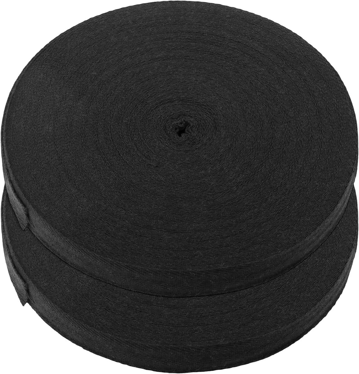 2 rollen 20 mm x 45 m katoen keperstof tape voor naaien, biaisbindingstape en visgraat gors tape, zwart voor ambacht en dressmaking