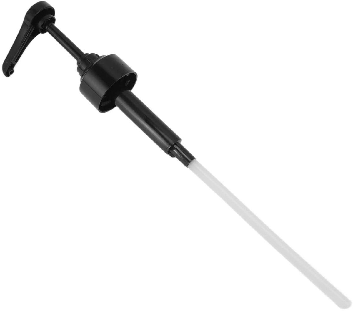 Dailygoody - Sauspomp 8 ml - Siroopdrukpomp - Perfect voor dranken en sauzen - Zwart - Ideaal voor siroopflessen - Inclusief slang - Geschikt voor 188