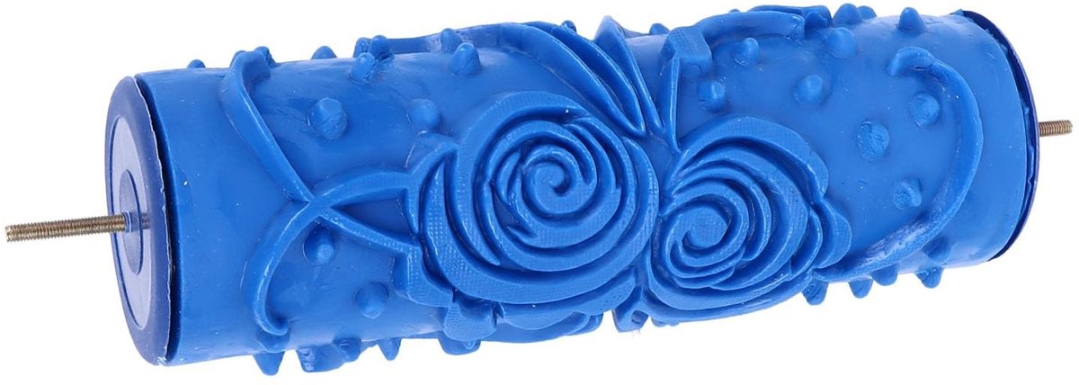 Dailygoody - 5in Rubberen Patroon Verfroller - Herbruikbare Deco Kunsttextuurroller - Ideaal voor Muurdecoratie - Blauw - Geschikt voor Knutselen