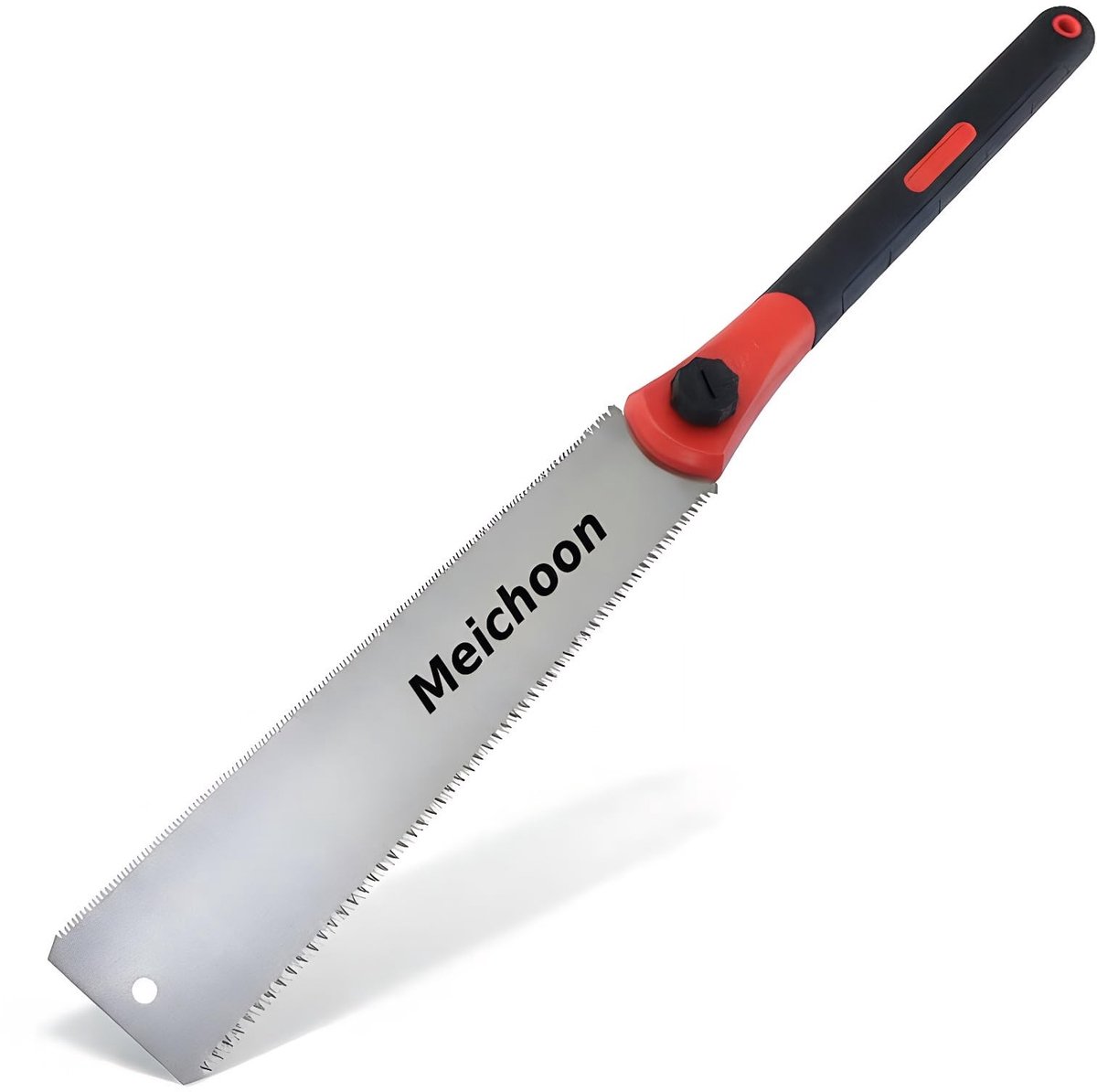 Dailygoody - Japanse stijl handzaag - Ryoba trekzaag - Flexibele mes - Rood - Houtbewerking - Duurzaam en lichtgewicht - Geschikt voor metaal