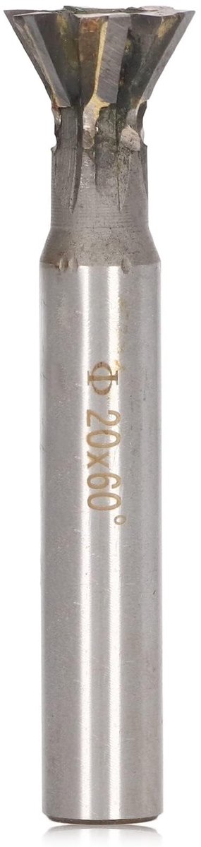 Dailygoody - Zwaluwstaart Frees - 60 Graden - Eenvoudig te installeren - 20mm - Carbide - Geschikt voor Roestvrij staal - Professioneel gebruik