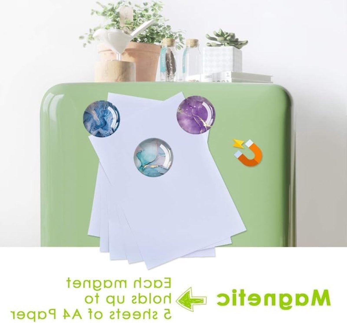 MTTProducts - Fridge Magnets - Decoratieve Magneten - Elegante uitstraling - 20 stuks - Kleurvol 3D ontwerp - Geschikt voor koelkast en whiteboard - Se... — cadeau in Wonen & Interieur - foto 3