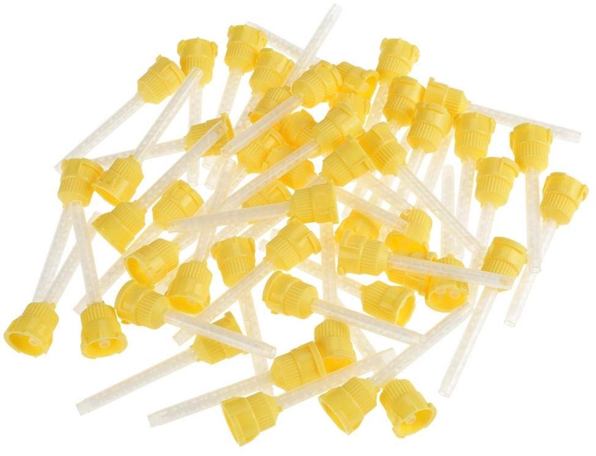 Dailygoody - Tandmengtip - Wegwerp Mengtip - 50 Stuks - 70mm - Tandheelkundig Gebruik - Siliconen Mengtip - Geschikt voor Professioneel Gebruik