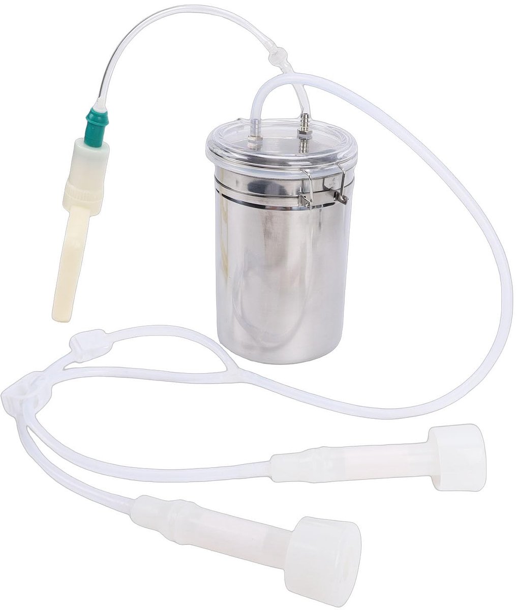 Dailygoody - Zerodis Handmatige Melkmachine voor Geiten - 2000ml RVS Melkbucket