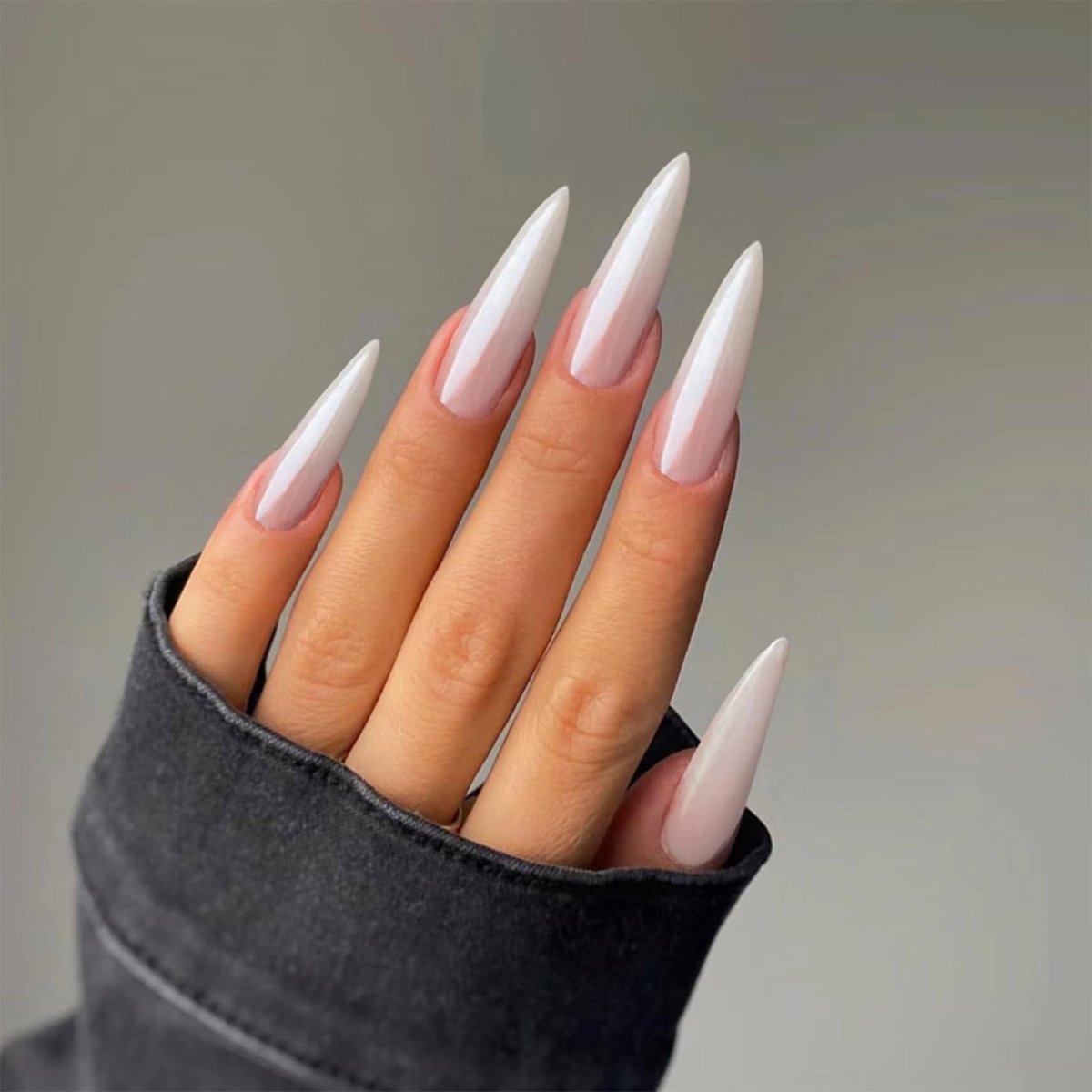 Dailygoody - Witte Kunstnagels - Lange Kunstnagels - Volledige Dekking - Wit - Nagelpersen - Perfect voor Thuisgebruik - Inclusief Nagellijm en Vijl