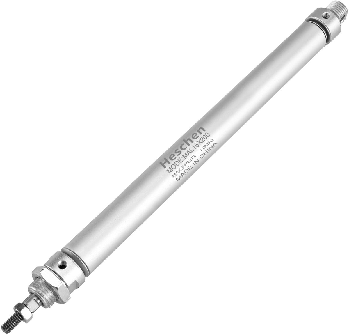 Dailygoody - Pneumatische Luchtcilinder - 16 mm Boor - Dubbelwerkend - 200 mm Slag - Compact en Lichtgewicht - Voor Industrie en Automatisering