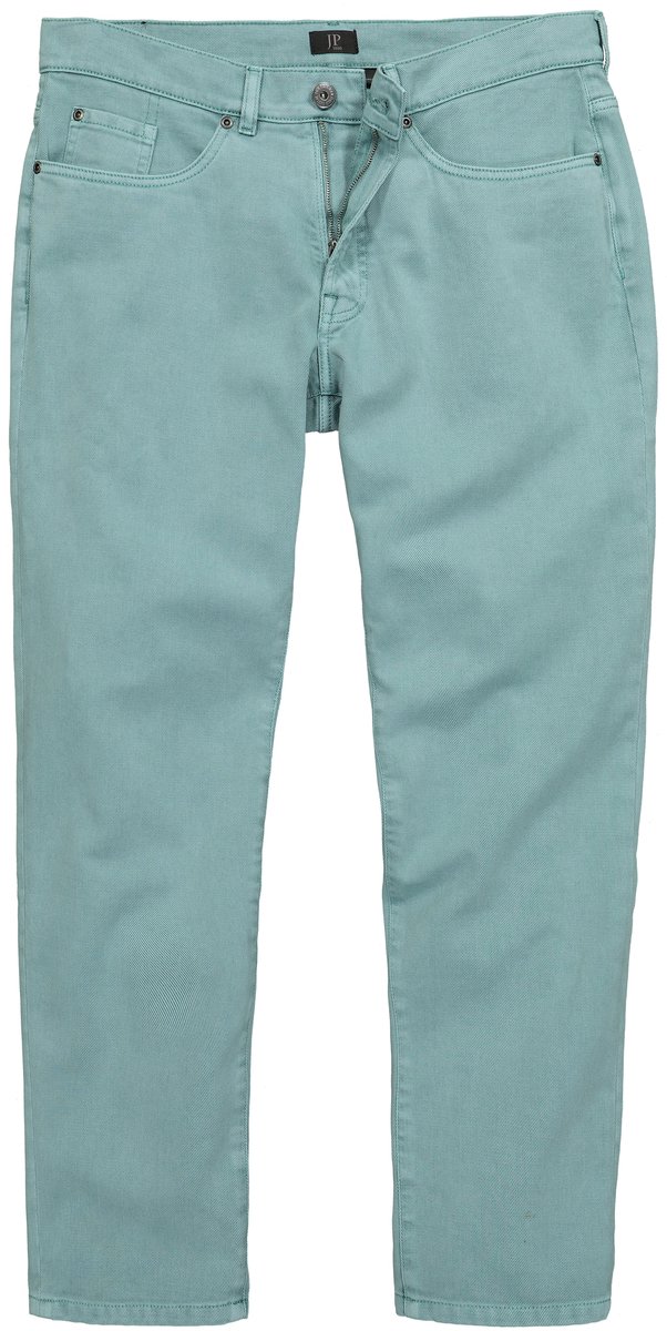 JP 1880 - Heren - colorjeans 5-pocket toelopende Loose Fit tot 72 - Grijs turkoois - Maat 52