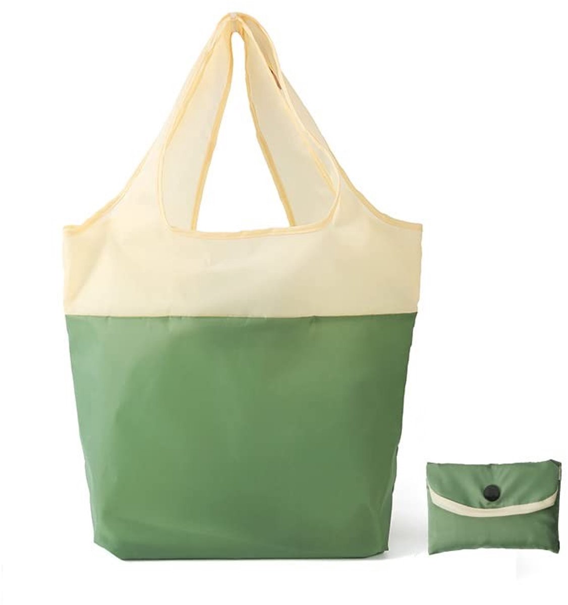 Dailygoody - Gerecycleerde boodschappentas - Opvouwbare boodschappentas - Duurzaam en milieuvriendelijk - Groen - Herbruikbare tas - Ideaal voor boods...