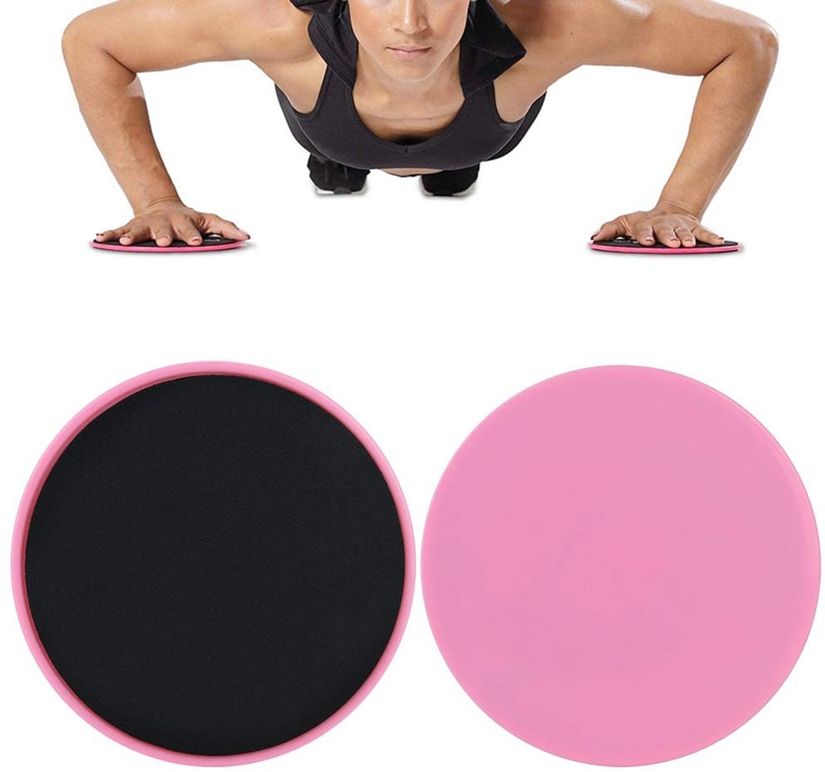 Dailygoody - Oefening Glijdende Zweefschijven - Core Slider - Perfect voor Full Body Workout - Roze - Cardio - Ideaal voor Thuisgym - Compact en Licht