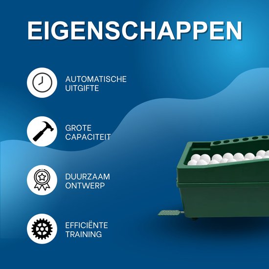 Automatische golfbaldispenser - Voor golf driving range & indoor simulatoren - Hoge capaciteit - Wit — afbeelding 2