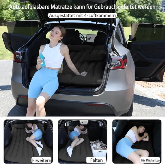 Dailygoods- Auto-luchtmatras Draagbaar - Opblaasmatras - Opvouwbaar Luchtbed - Campingmatras voor 2 Personen - Comfortabel Bed voor SUV's - Veiligheidswaarschuwing bij Gebruik van Dailygoods — afbeelding 2