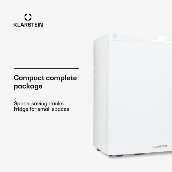 Klarstein Minibar minikoelkast voor op de kamer, minikoelkast voor drankjes, snacks en cosmetica, kleine , kleine en stille koelkast, verstelbare planken, kleine Skincar koelkast 5-22°C, 38L - 26 dB - voor Kantoor - Compact Vrijstaand van Klarstein — afbeelding 4