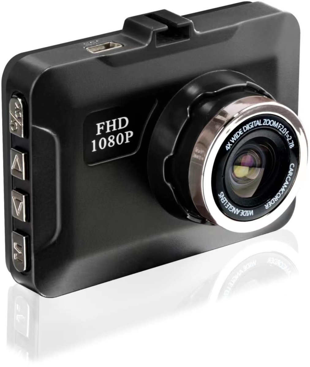 Dailygoods - Dashboardcamera - 1080p - Full HD videorecorder - 3,0 inch lcd-display - Groothoek in de auto - Automatische opnamemodus - Geschikt voor