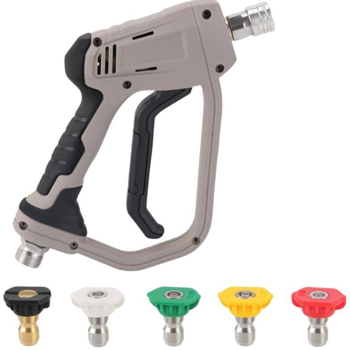 Hogedrukspuitpistool 4000 PSI - 5 sproeiers - Snelkoppeling - Met M22-interface - geschikt voor Karcher K1-K7 hogedrukspuitpistoolset geschikt voor autowassen