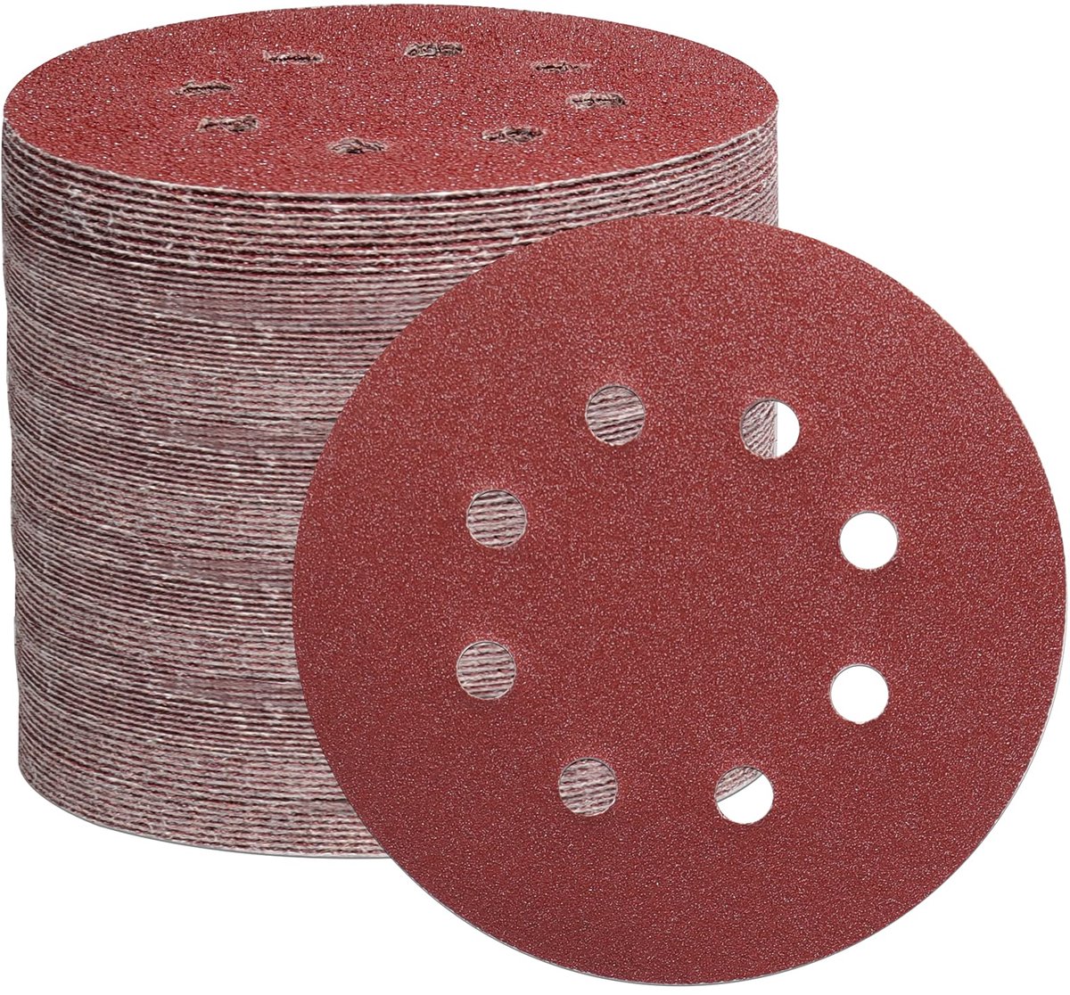 carmdering - Ronde Schuurpapier - Schuurschijven - Excentrische Schuurmachine Platen - Efficiënte Stofafzuiging - Antistatische Eigenschap - Aluminiumoxide - Hoogsterkte Hars - Universele Toepasbaarheid - 105 Stuks