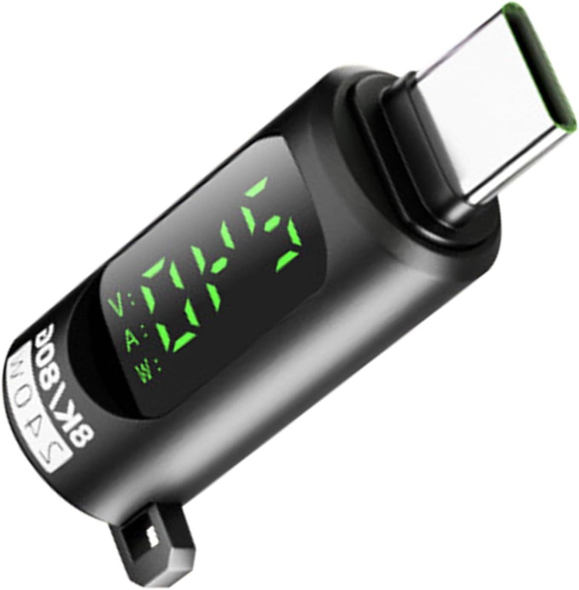 USB Spanningsmeter - Digitale Adapter - Opladen en Data - Realtime Monitoring - 240W 40Gbps - Zwart