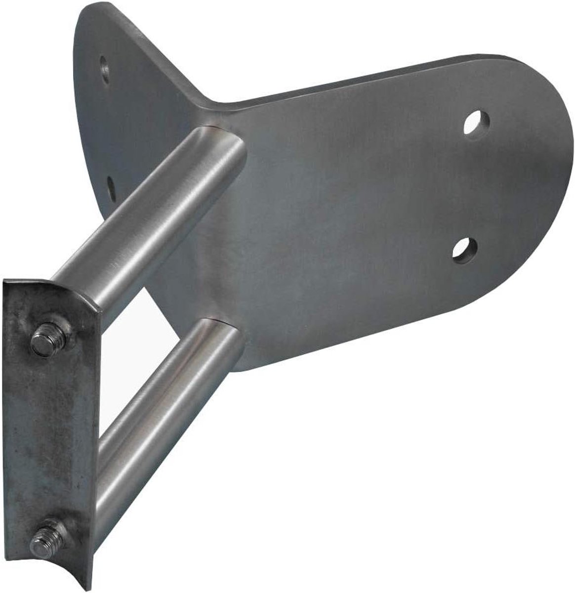 Wandanker Buiten Hoek - Paalhouder Hoek - Stevig Monteren - Roestvrij Staal V2A - 70 mm Wandafstand - Zilverkleurig