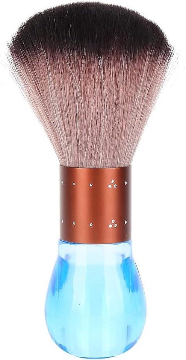 Haarveegborstel - Kappersborstel Nek - Haarverwijdering Na Knippen - Zachte Vezel - 17 cm - Blauw