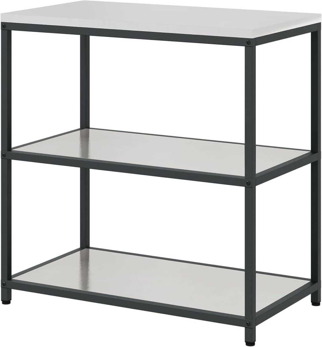 Keukenrek Staal - Opbergrek - Keuken Organiseren - Robuuste Constructie - 90 cm - Zilver