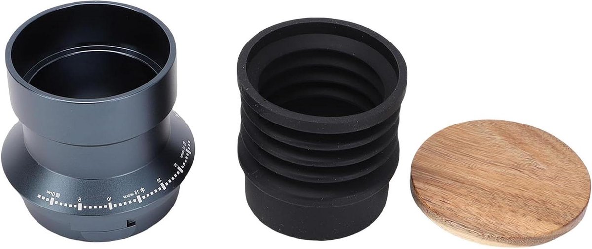Koffiemolen Accessoire Enkele Dosis Set Koffie Reinigen Siliconen Balg 9.4x14cm Zwart