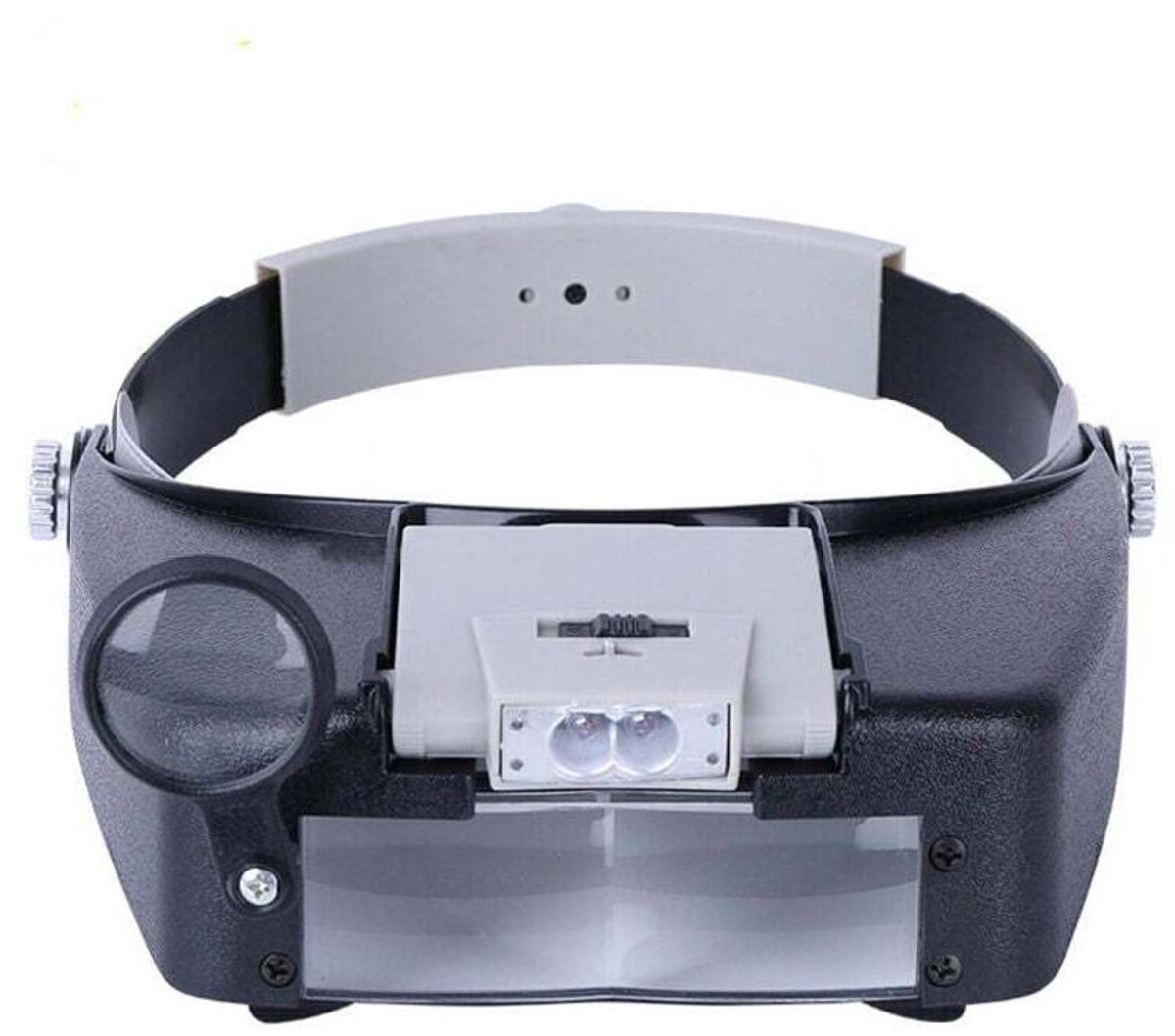 Handsfree vergrootkoptelefoon voor horlogemakers met verlichting, vergrootkoptelefoon en ledlampjes; geschikt voor horlogemakers, juweliers en lezers.