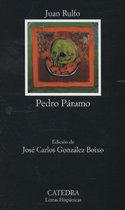 Couverture du livre 'Pedro Páramo' par Juan Rulfo. Un tableau d'une tête de mort sur une pastèque est au centre.