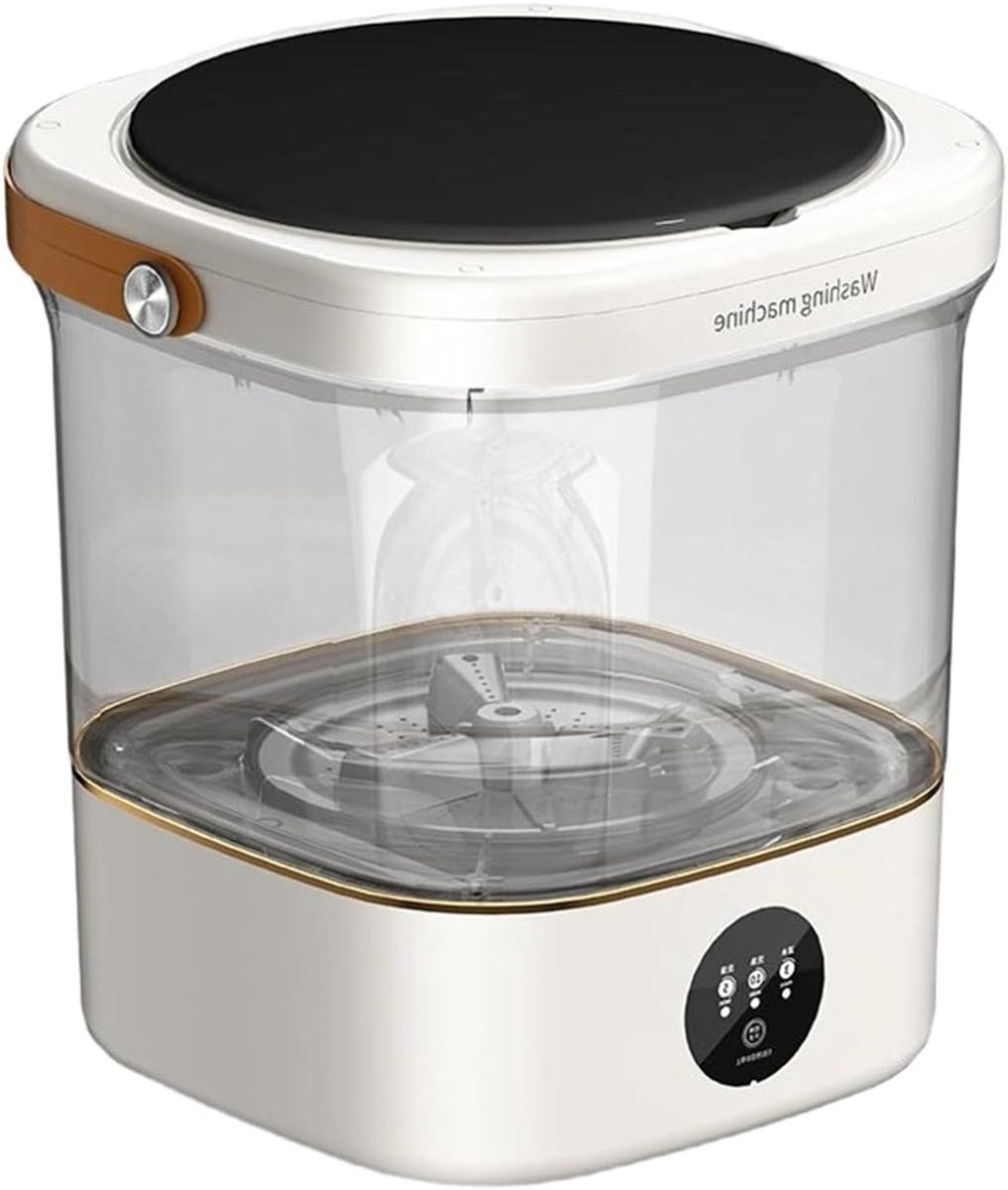Mini Wasemachine Draagbare Wasmachine Intiem Wassen Hygiëne Dubbele Zone 12 Liter Wit