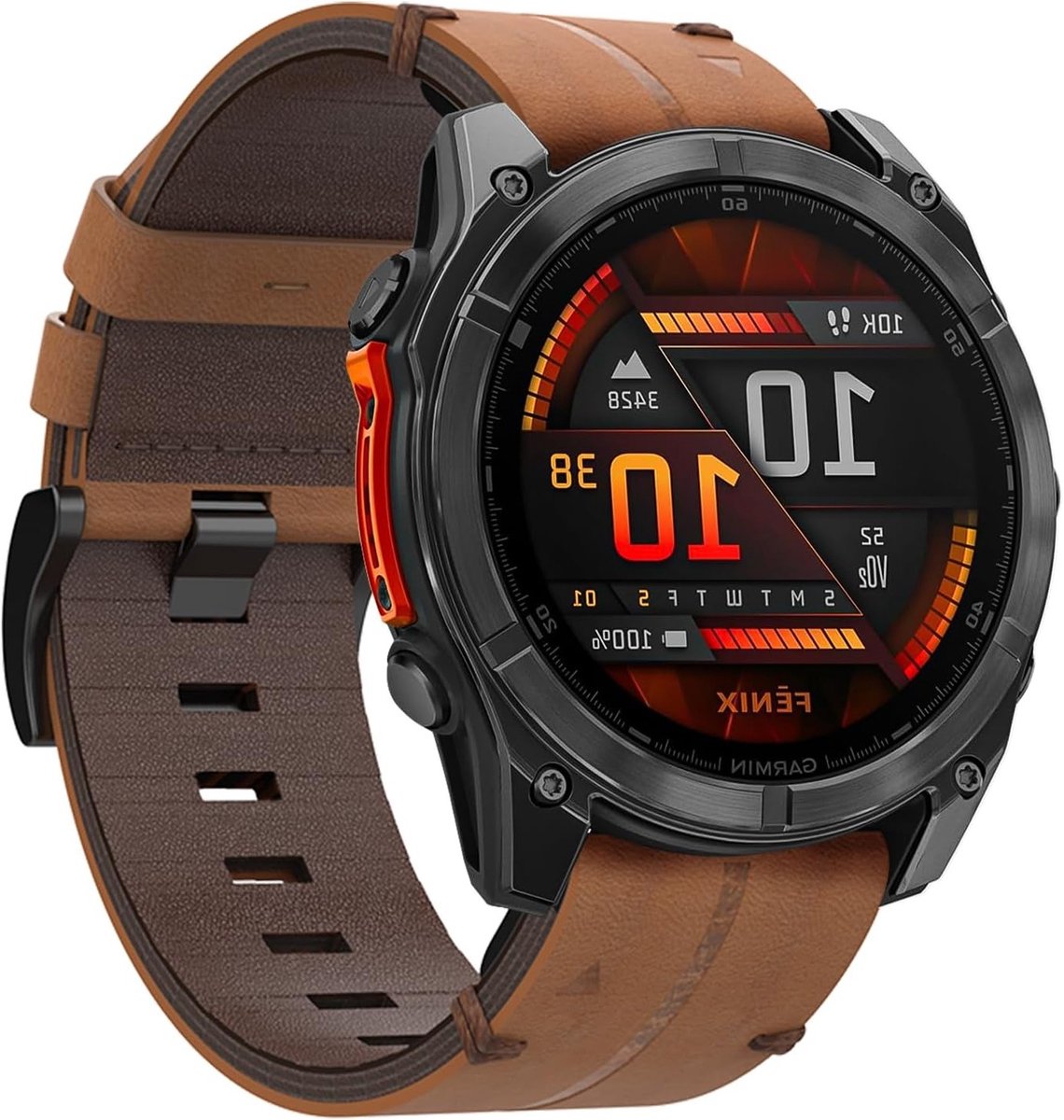 Leren Horlogeband voor Garmin Fenix 8 - 26 mm Snelle Bevestiging, Geschikt voor Fenix 7X Pro, 6X Pro en Enduro 2, Duurzaam en Comfortabel