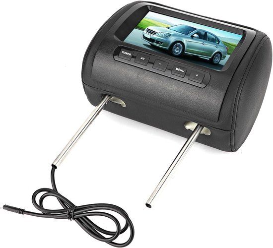 Hoofdsteun Monitor - Auto Scherm - Reis Vermaak - Dubbele Video Invoer - 9.4 Inch - Zwart — afbeelding 4