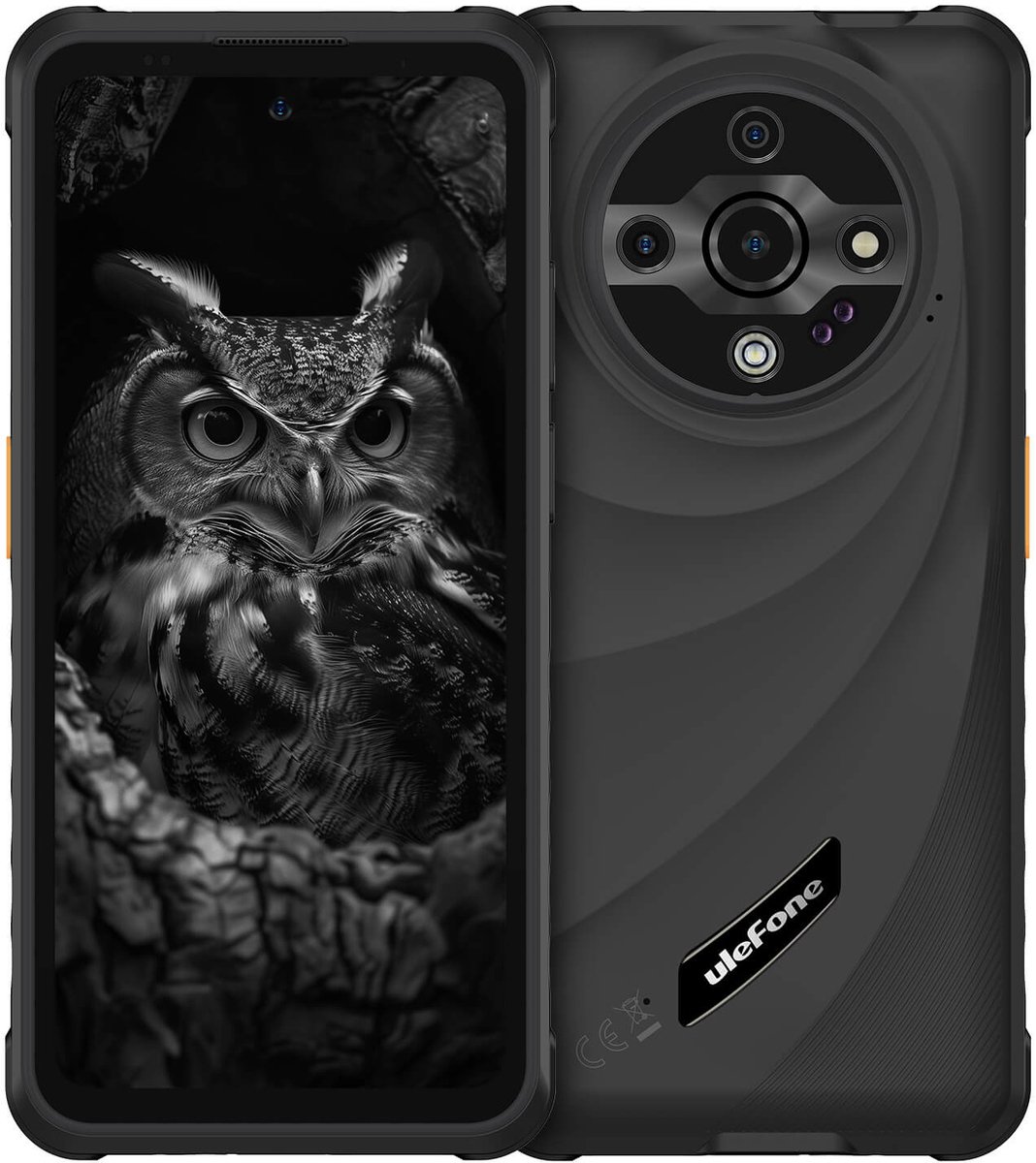 Ulefone Armor X31 Pro 5G Rugged AI Smartphone IP68/IP69K & MIL-STD-810H Robuust - 6.56'' 120Hz - 64MP + 25MP Nachtzichtcamera - 6050mAh - 16GB RAM, 256GB - Android 14 - Zwart - Octa-core 2.4GHz - Vinger Scan - Dual SIM - NFC - Krachtige Zaklamp
