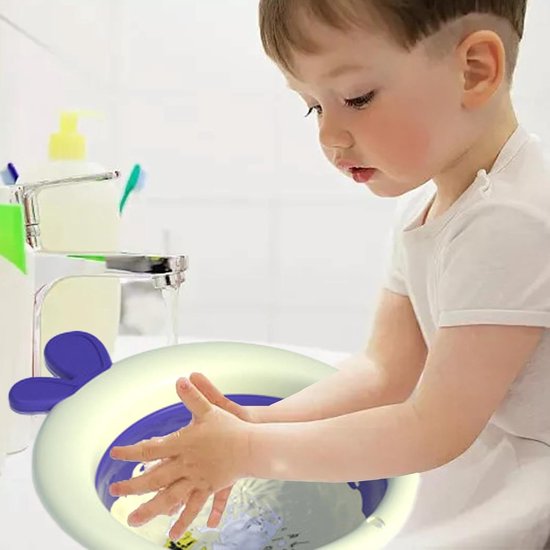 Opvouwbare Babywasbak - Inklapbare Wastafel - Baby Verzorgen - Verdikte Robuuste Afwerking - 32 x 37 cm - Groen — afbeelding 2