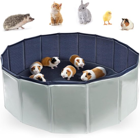 Vouwbare en Waterdichte Speelkooi voor Kleine Dieren, Ideaal voor Cavia's, Hamsters, Konijnen en Puppies, 80x30cm