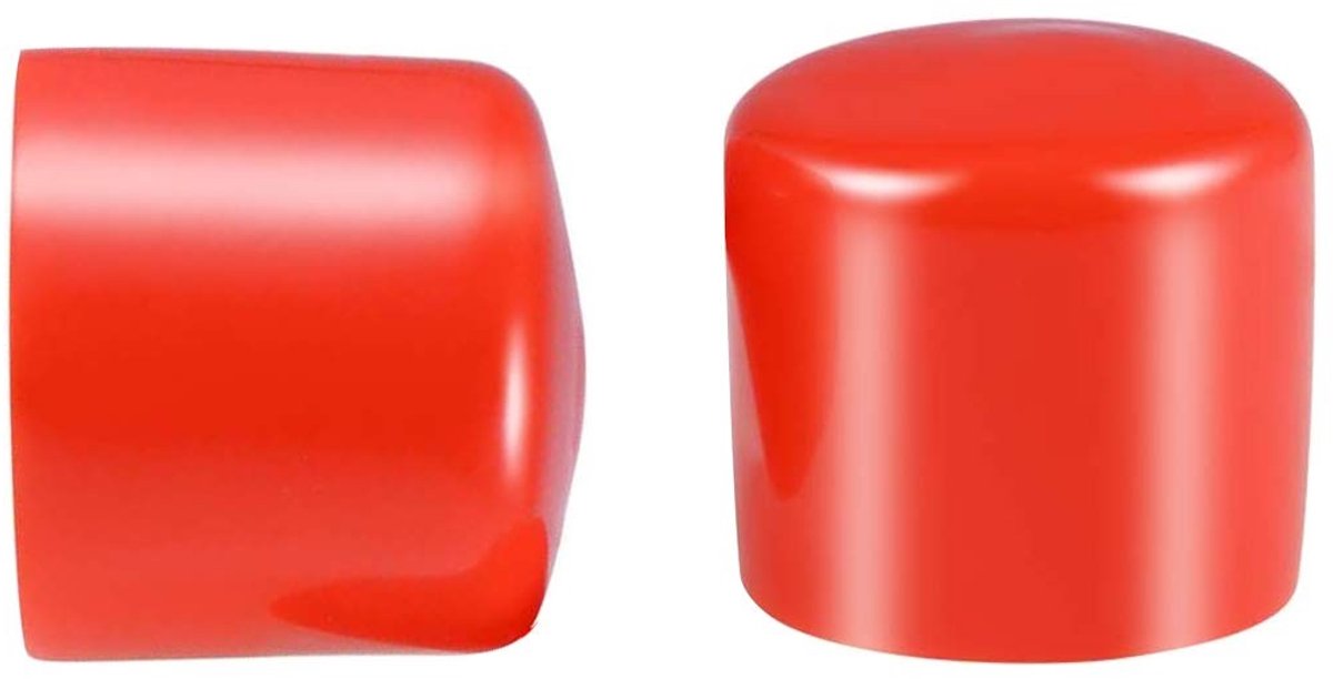 Solidchoice - Dailygoody - Schroefdraadbeschermers - Draadbescherming - Flexibel en geïsoleerd - Rood - Eindkap - Perfect voor schroeven - 50 Stuks - PVC Rubber