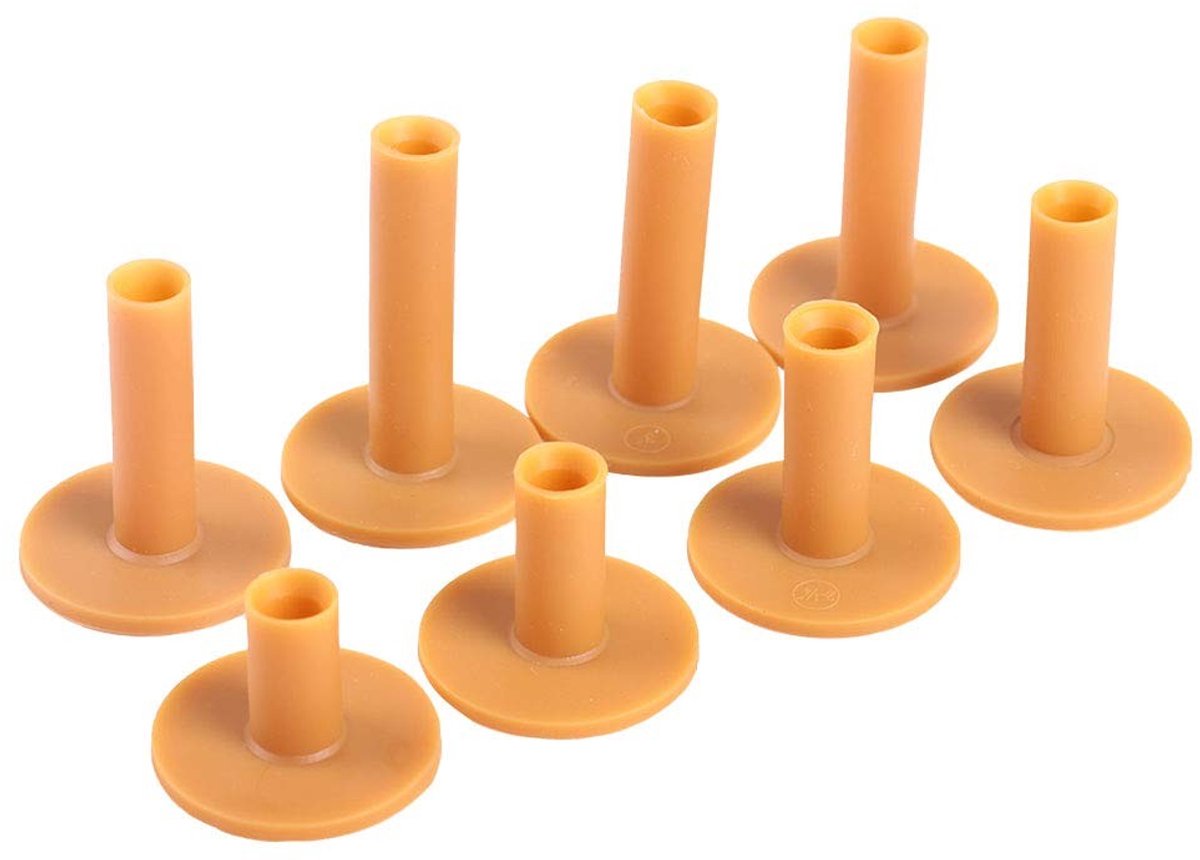 Jhubersproducts - Tees Houder - Rubber Tees voor Golf - Duurzaam en Herbruikbaar - Verschillende Maten - Golf Praktijk Mat - Geschikt voor Binnen en B