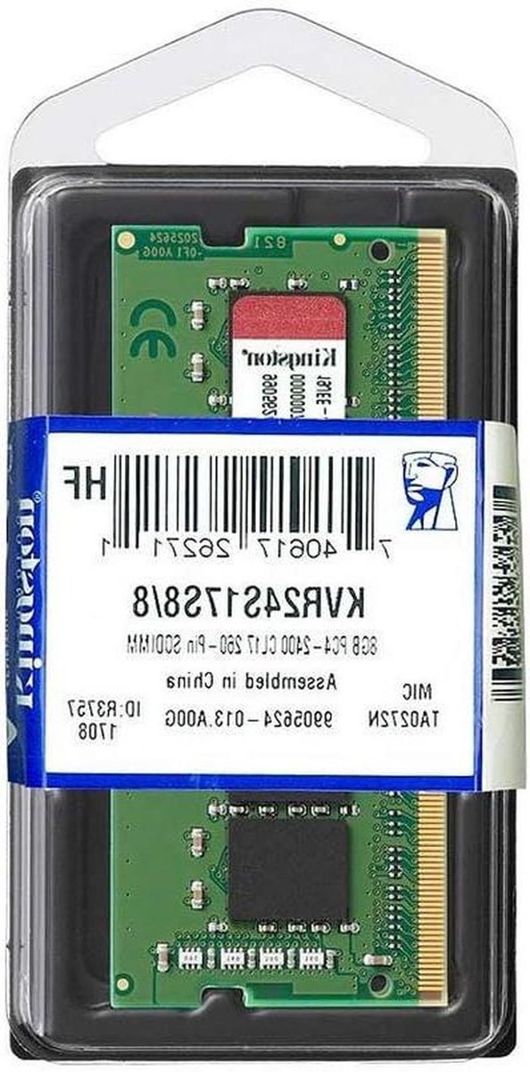 RAM Geheugen - Werkgeheugen Module - Computer Upgrade - 2400 MHz Snelheid - 8 GB - Groen