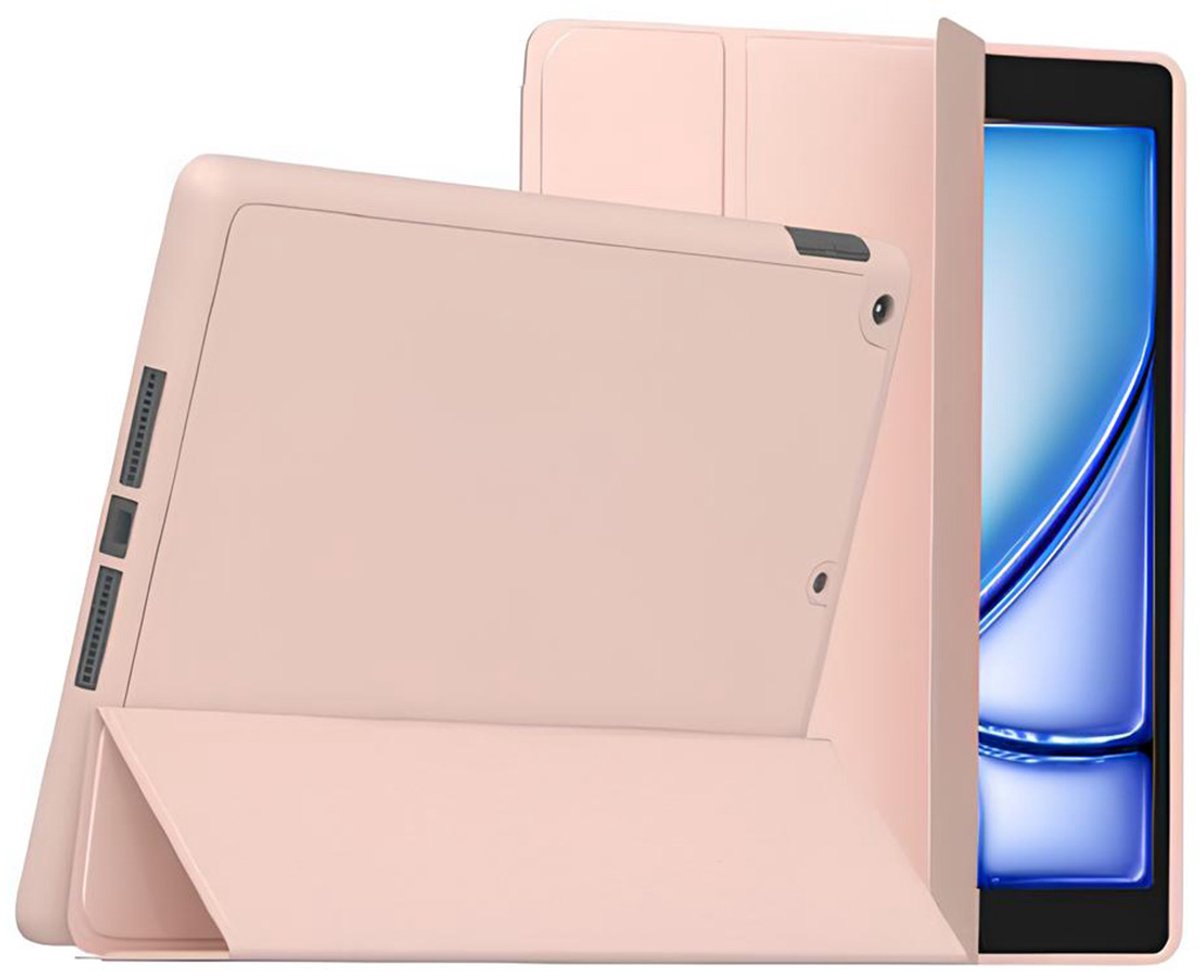 MYWAY, Hoes Geschikt voor Apple iPad Air 13-inch M2 Folio SlimSkin Series met Apple Pencilhouder, Roze